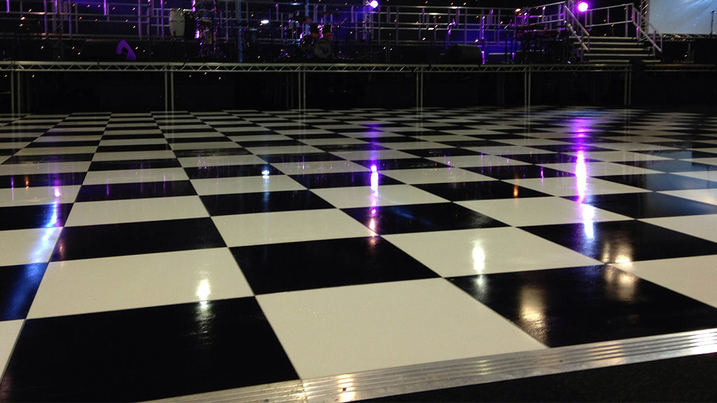Black and White Dance Floor Hire from Albert Hall Dancefloors