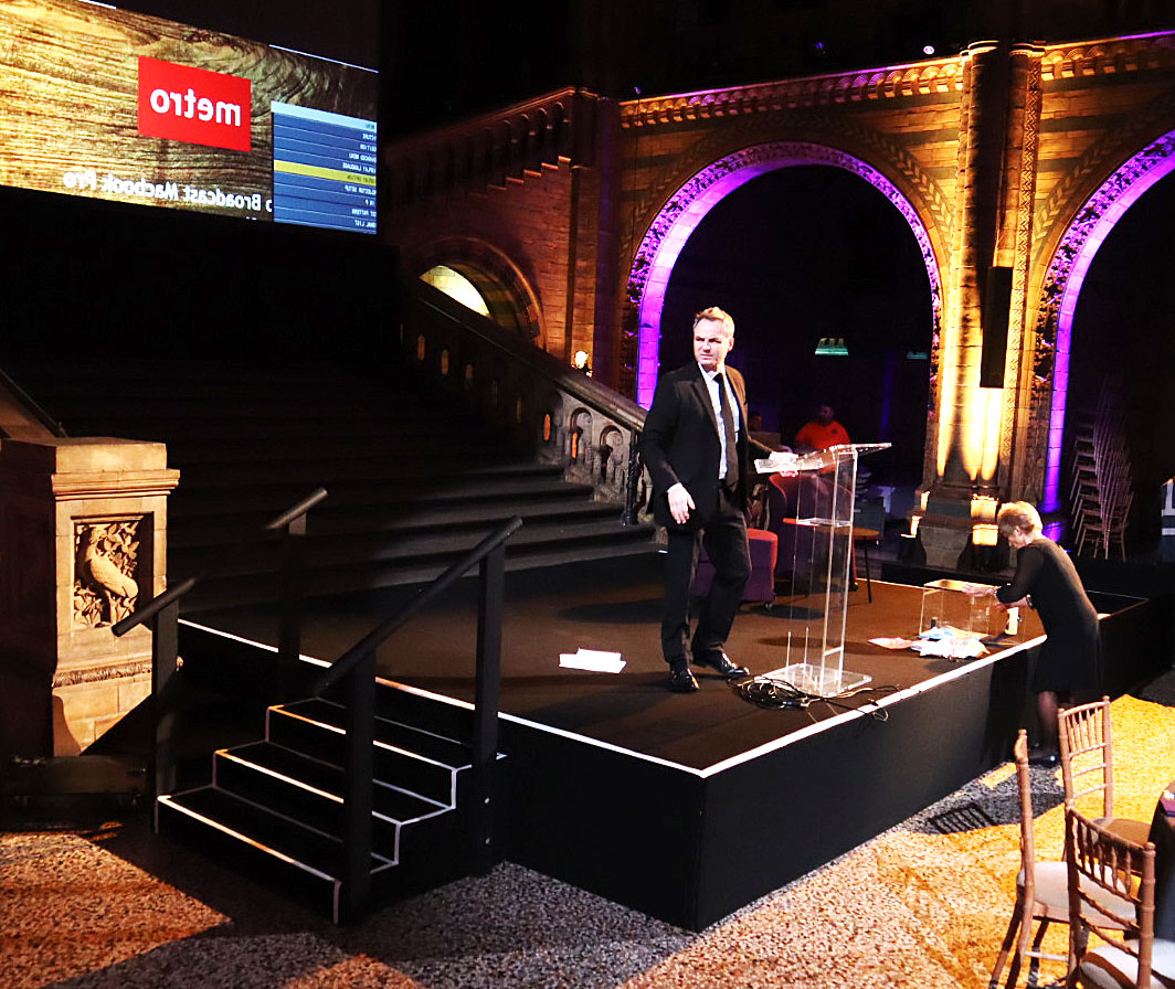 Stage hire Natural History Museum