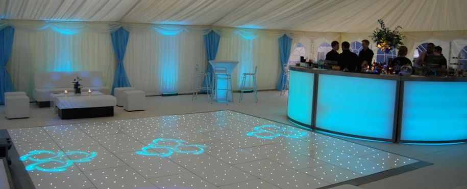 WHITE LED DANCEFLOOR AND BAR