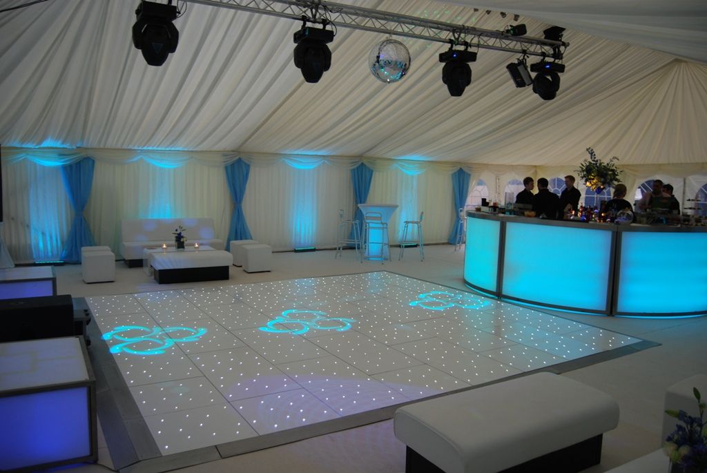 led bar with floor and furniture